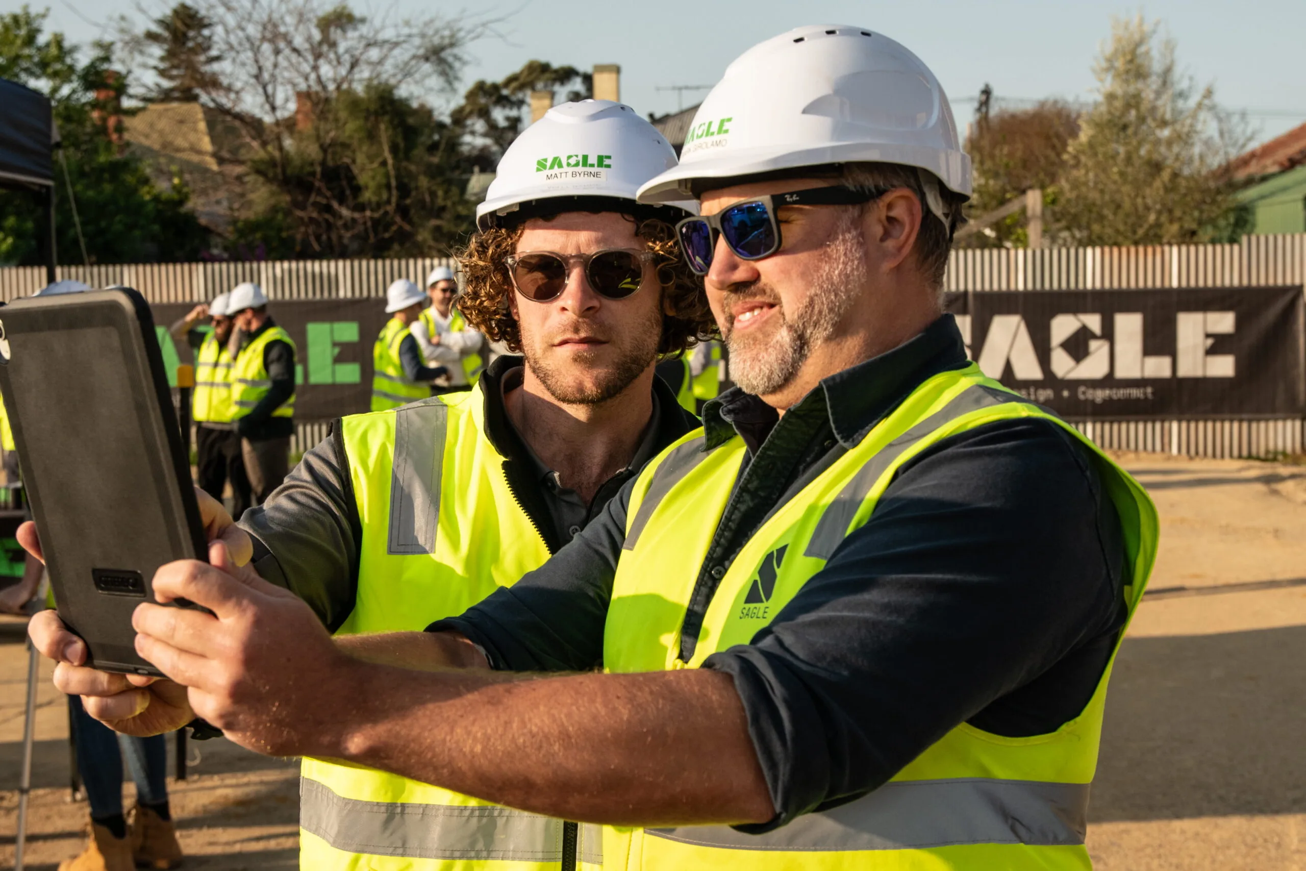 Construction company team in Melbourne Team members from a Melbourne construction company